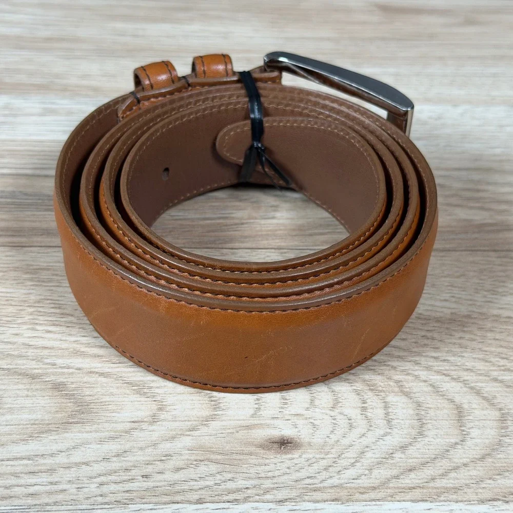 Allen Edmonds Belt Mens 40 Brown Calfskin Leather Dress Preppy Work 39590